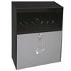 V�gmonteret udend�rs askeb�ger 6,8l., sort/gr�, med tag