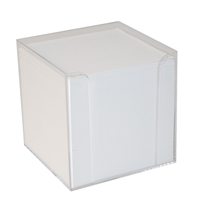Kubus blok med farvet eller hvidt papir m/holder