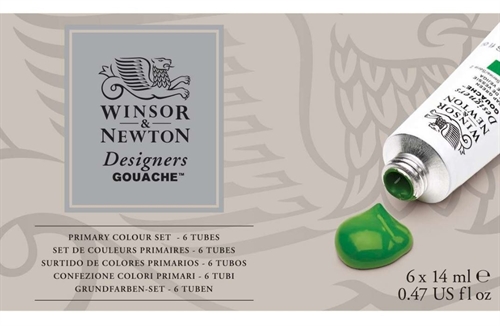 Winsor Newton Designers Gouache primary set 6x14ml
