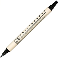 ZIG calligrafi pen sort 2mm og 5mm spids MS-3400