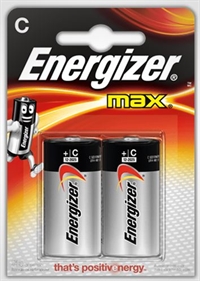 Batteri Energizer MAX C/E93, 2 stk. pr. pakke