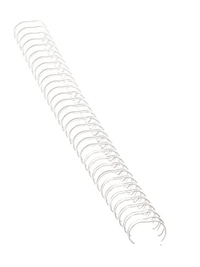 Wire GBC A4 metal 12,5mm. 250stk/ks. - sort, sølv el. hvid