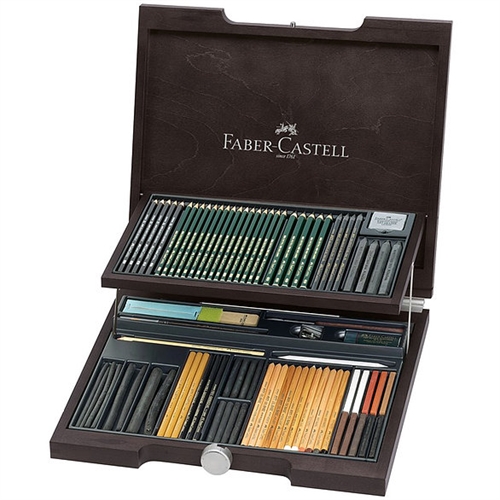 Faber-Castell Pitt Monocrome sortiment i træbox