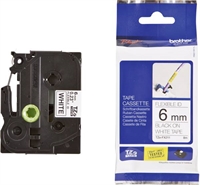 Brother TZe-FX211 flexible tape TZ-FX - 6mm, sort tekst, hvid tape - TZe-FX, TZ-FX TZe-FX211
