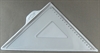 Trekant acryl 45gr.med lige kant  30,8cm x 21,8cm x 21,8cm