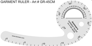 Skrædder lineal 45 cm.