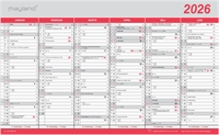 Mayland Kontorkalender Stor m/flagdage 2026 nr. 26055000
