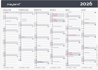 Mayland Kontorkalender Moderne A5 2026 nr. 26058050