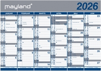 Mayland Kæmpekalender 2x6 mdr. papir 2026 nr. 26064000