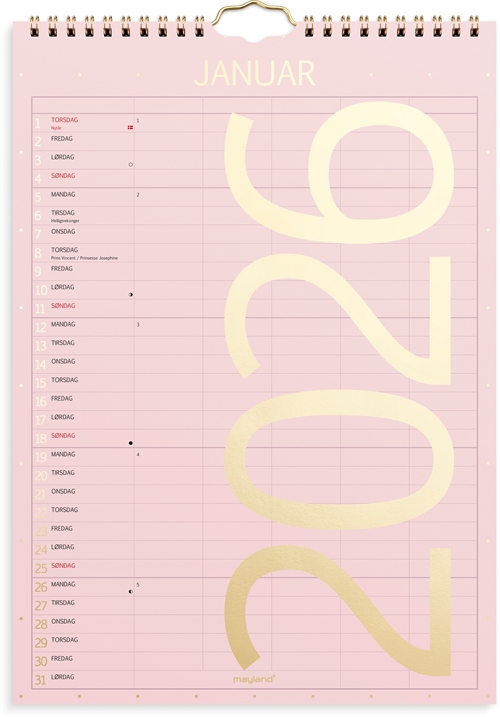 Mayland Familiekalender Color lille 2026 nr. 26066120