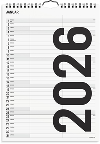 Mayland Familiekalender Black and white 2 kol. 2026 nr. 26066510
