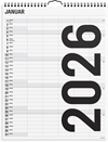 Mayland Familiekalender Black and white 5 kol. 2026 nr. 26066550