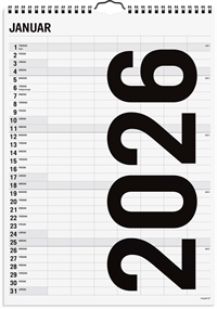 Mayland Familiekalender Black and white 7 kol. 2026 nr. 26066560