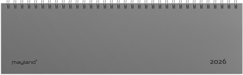 Mayland Dag-uge bordkalender grå PP-plast 2026 nr. 26130000