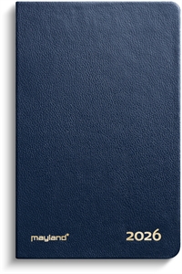 Mayland Lommekalender uge blå kunstskind indbundet 2026 nr. 26162000