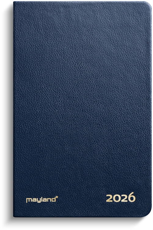 Mayland Lommekalender uge blå kunstskind indbundet 2026 nr. 26162000