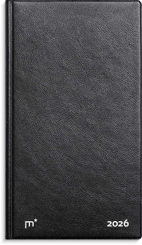 Mayland City Week Planner tværformat sort vinyl 2026 nr. 26178000
