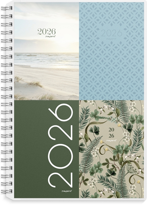 Mayland A5 ugekalender højformat m/4 illu. PP-plast 2026 nr. 26200400
