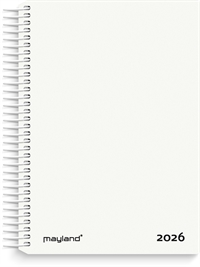 Mayland Dagkalender hvid PP-plast 2026 nr. 26210010