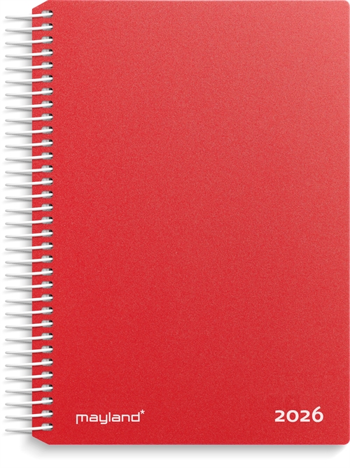 Mayland Dagkalender rød PP-plast 2026 nr. 26210040