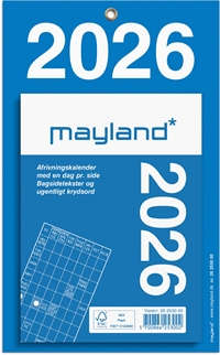 Mayland Kontorafrivningskalender m/bagsidetekst 2026 nr. 26253000