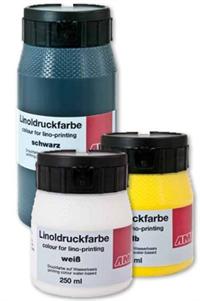 Linoleumstrykfarve Sort 500 ml.