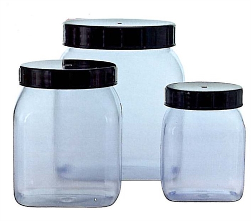 PVC dåse glasklar 100 ml.  6 stk. pr. pk.