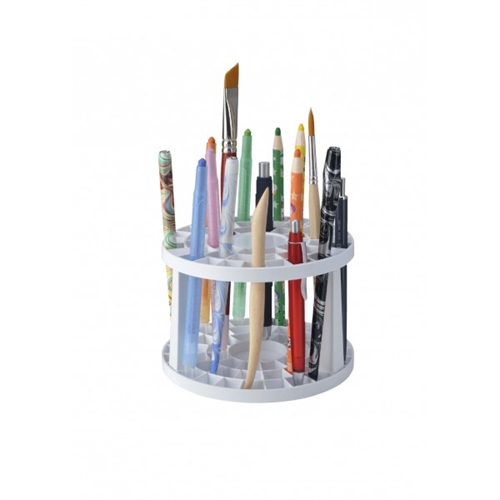 Pensel og blyantholder, plast, farve hvid