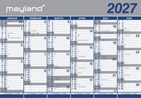 Mayland Kæmpekalender 2x6 mdr. papir 2027 nr. 27064000