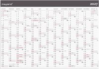 Mayland Kæmpekalender Moderne 1x13 mdr. papir rør 2027 nr. 27064300