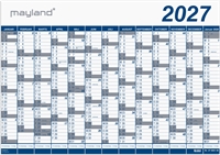 Mayland Kæmpekalender 1x13 mdr. PP-plast rør 2027 nr. 27065000