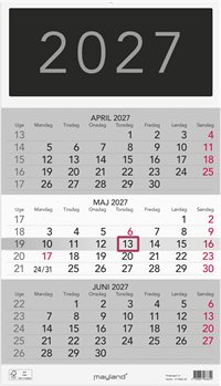 Mayland Vægkalender Triplanner 2027 nr. 27066640