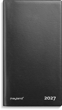 Mayland Index Planner månedskalender sort vinyl 2027 nr. 27090000