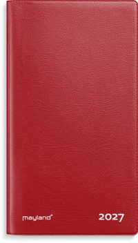 Mayland Index Planner månedskalender rød vinyl 2027 nr. 27090010