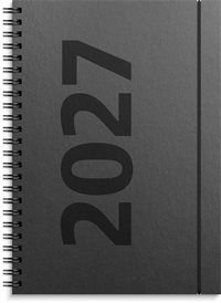 Mayland A5 ugekalender højformat matsort genbrugskarton 2027 nr. 27200500