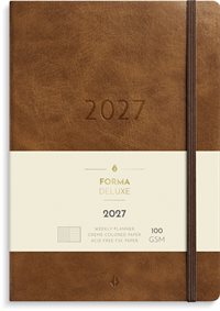 Mayland A5 Forma Deluxe ugekalender tværf. brun kunstskind 2027 nr. 27200630