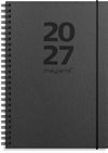 Mayland A5 International ugekalender tværf. sort genbrugskarton 2027 nr. 27200700