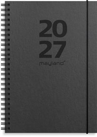 Mayland A5 International ugekalender tværf. sort genbrugskarton 2027 nr. 27200700