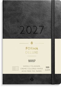 Mayland A6 Forma Deluxe ugekalender tværf. sort kunstskind 2027 nr. 27201400