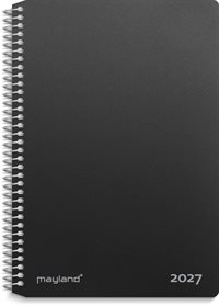 Mayland 2-dages-kalender sort PP-plast 2027 nr. 27205000