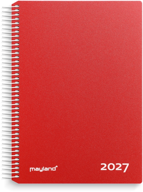 Mayland Timekalender rød PP-plast 2027 nr. 27218010