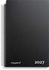 Mayland Aftalekalender A4 dag sort PP-plast 2027 nr. 27220000