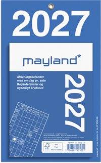 Mayland Kontorafrivningskalender m/bagsidetekst 2027 nr. 27253000