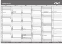 Mayland Basic kontorkalender A4 2027 nr. 27268000