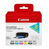 Canon PGI-550/CLI-551 PGBK/C/M/Y/BK/GY multi pack