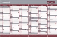 Mayland Kontorkalender Dobbelt halvårskalender 2028 nr. 28063000