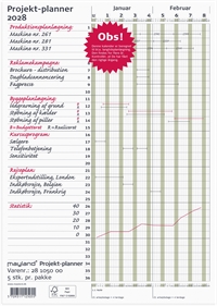 Mayland Projekt Planner grøn 2028 nr. 28105000
