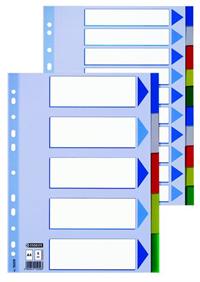 Faneblade Esselte PP A4, 10 delt, plast