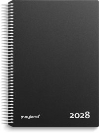 Mayland Timekalender sort PP-plast 2028 nr. 28218000