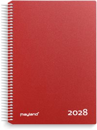 Mayland Timekalender rød PP-plast 2028 nr. 28218010